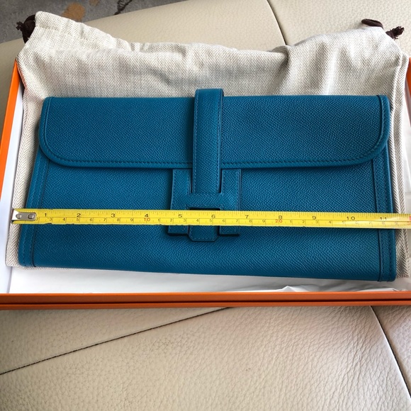 Hermès elan 29 jige blue Izmir - Picture 4 of 8